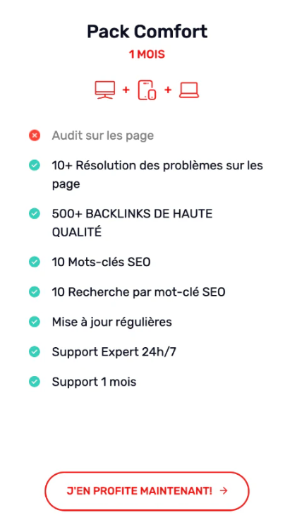 Flexe-Pack : Comfort 1 Mois